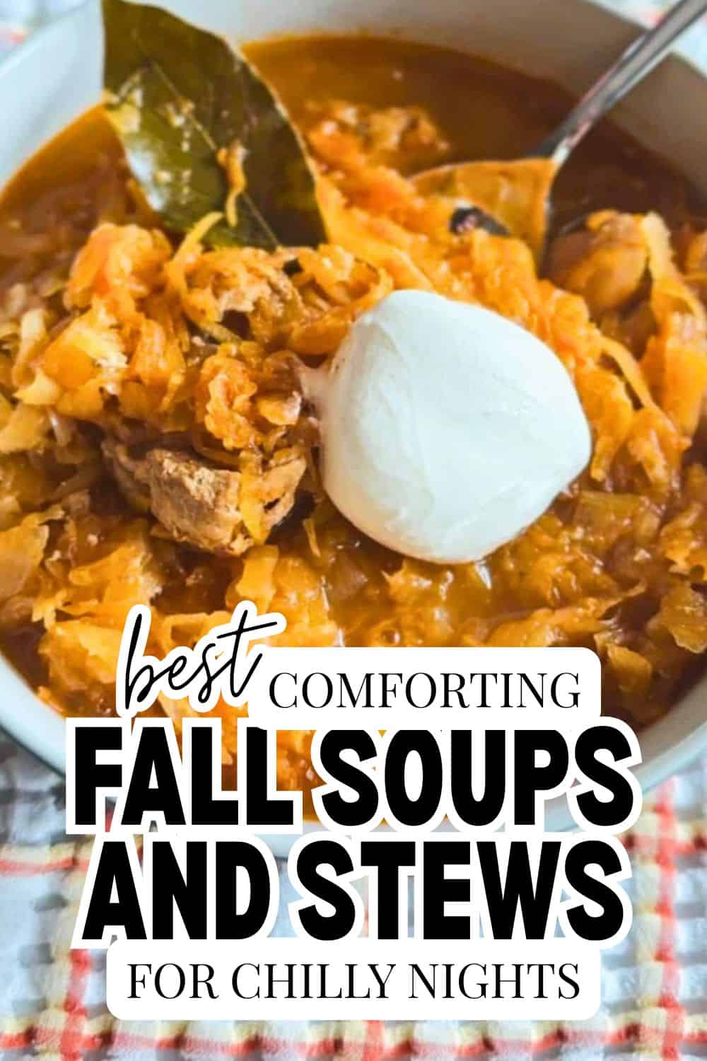 Warm fall soups and stews with vegetables and herbs for chilly nights.