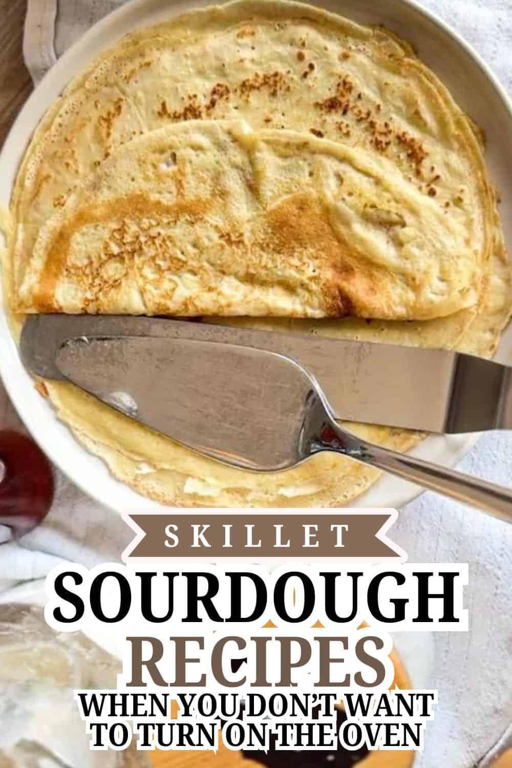 Delicious skillet sourdough bread with a golden crust, perfect for no-oven baking.