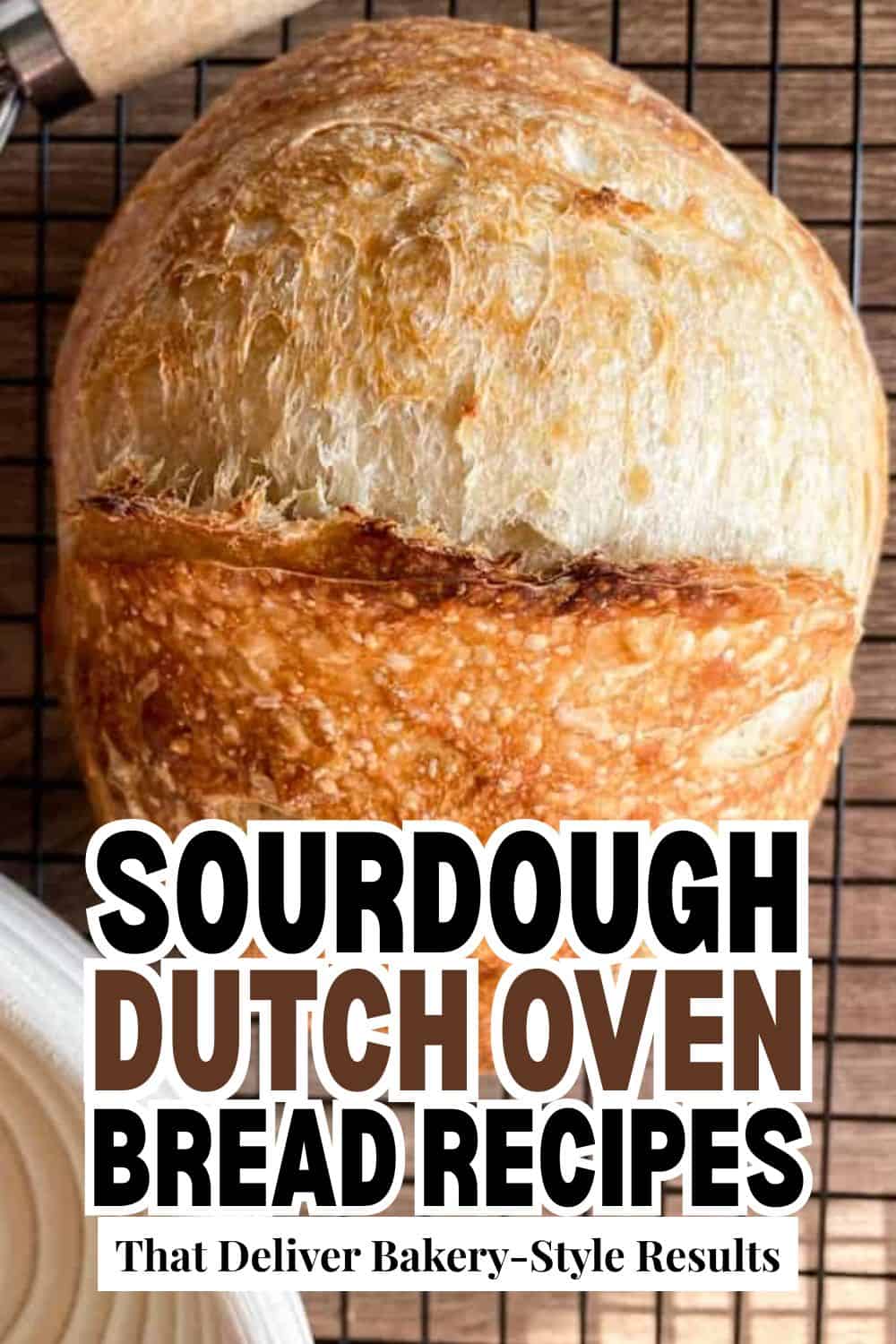 Sourdough bread with crusty exterior and airy crumb, perfect for baking enthusiasts.