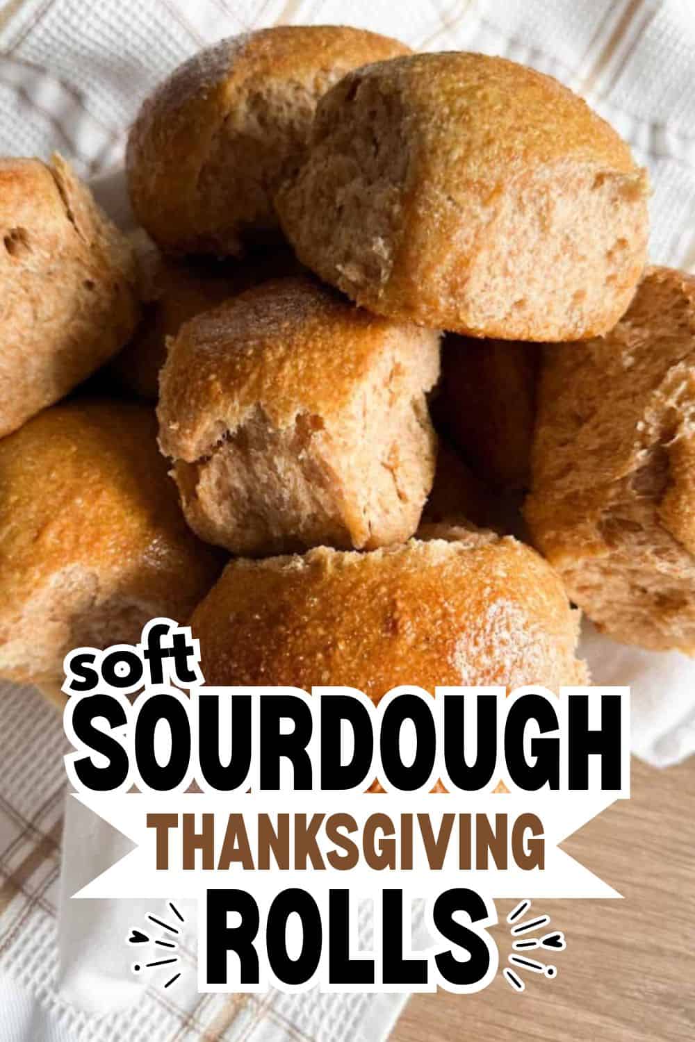 Freshly baked sourdough rolls for Thanksgiving celebration.