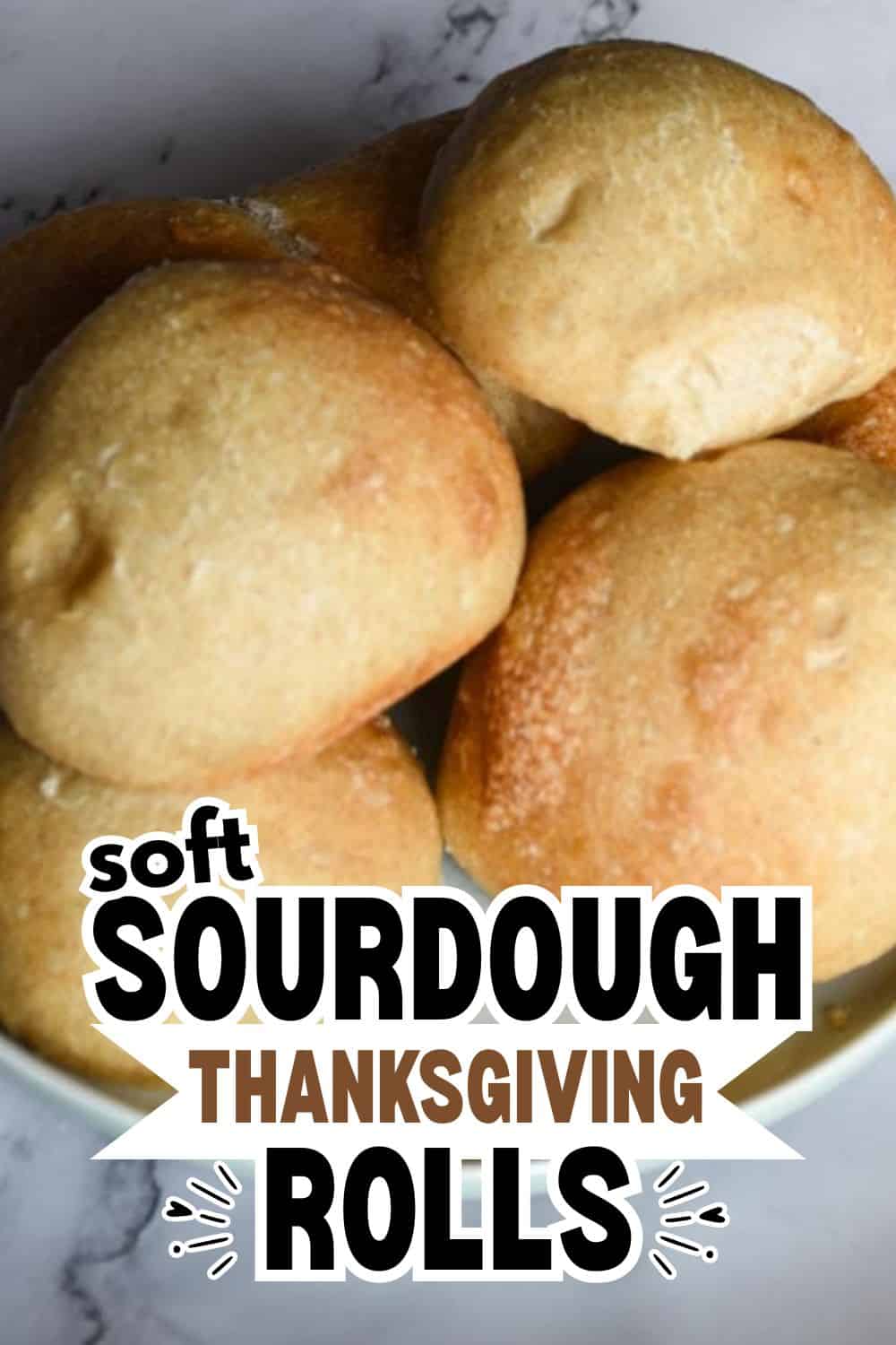 Freshly baked sourdough rolls for Thanksgiving celebration.