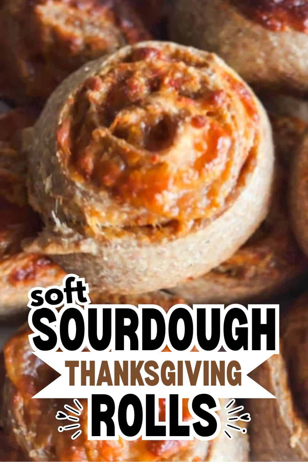 Close-up of freshly baked sourdough rolls for Thanksgiving.