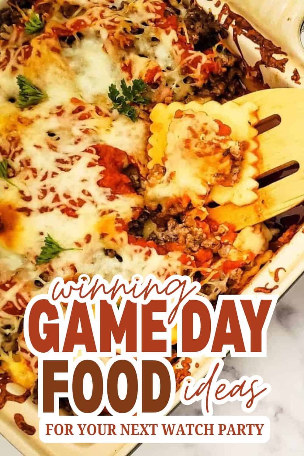 Delicious baked dish with cheese, meat, and herbs for game day.