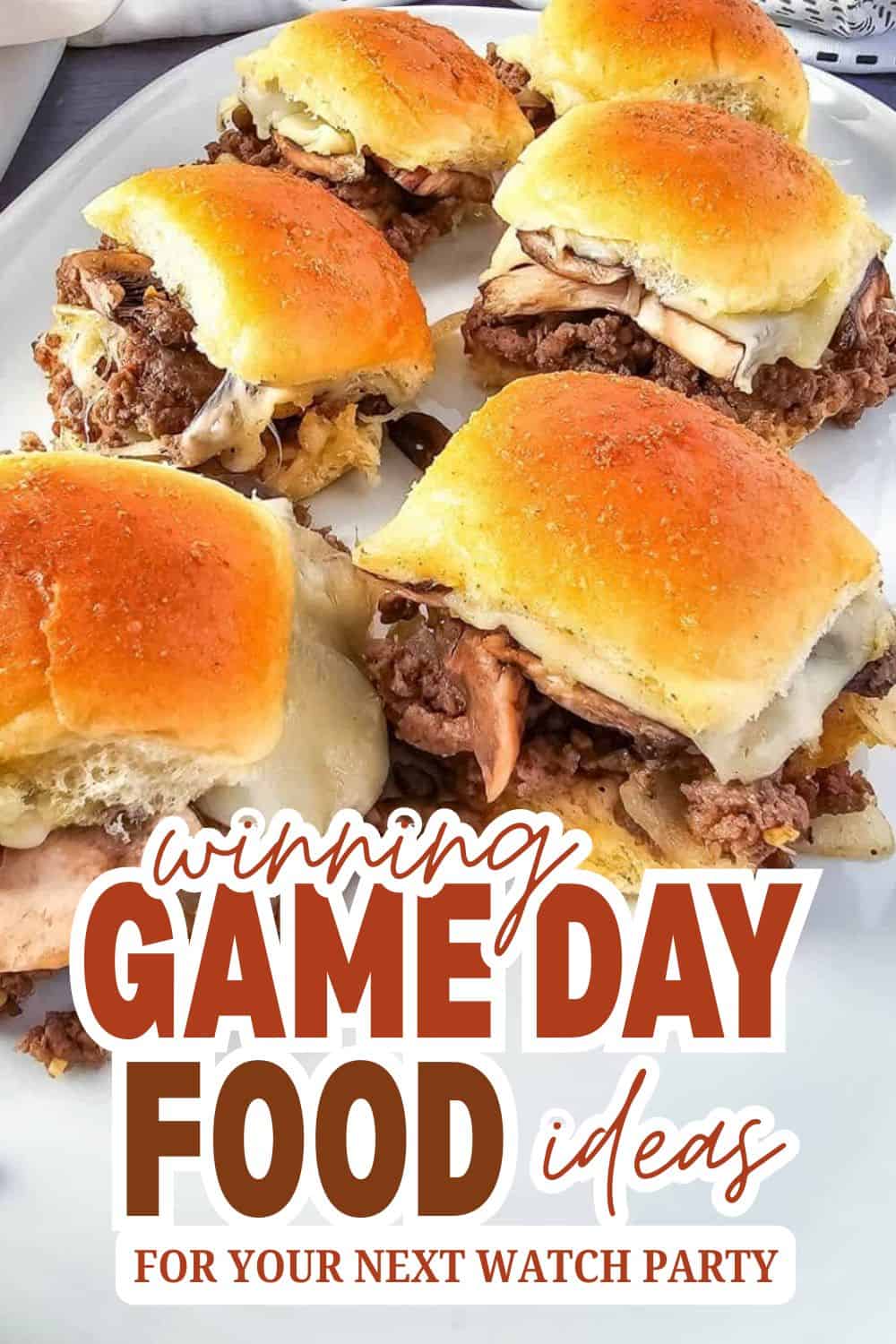 Delicious mini sandwiches with beef and cheese for game day.