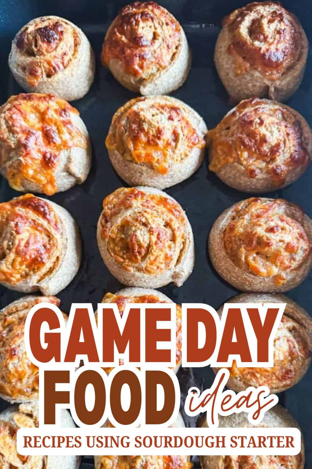 Delicious sourdough bread rolls for game day snacks.