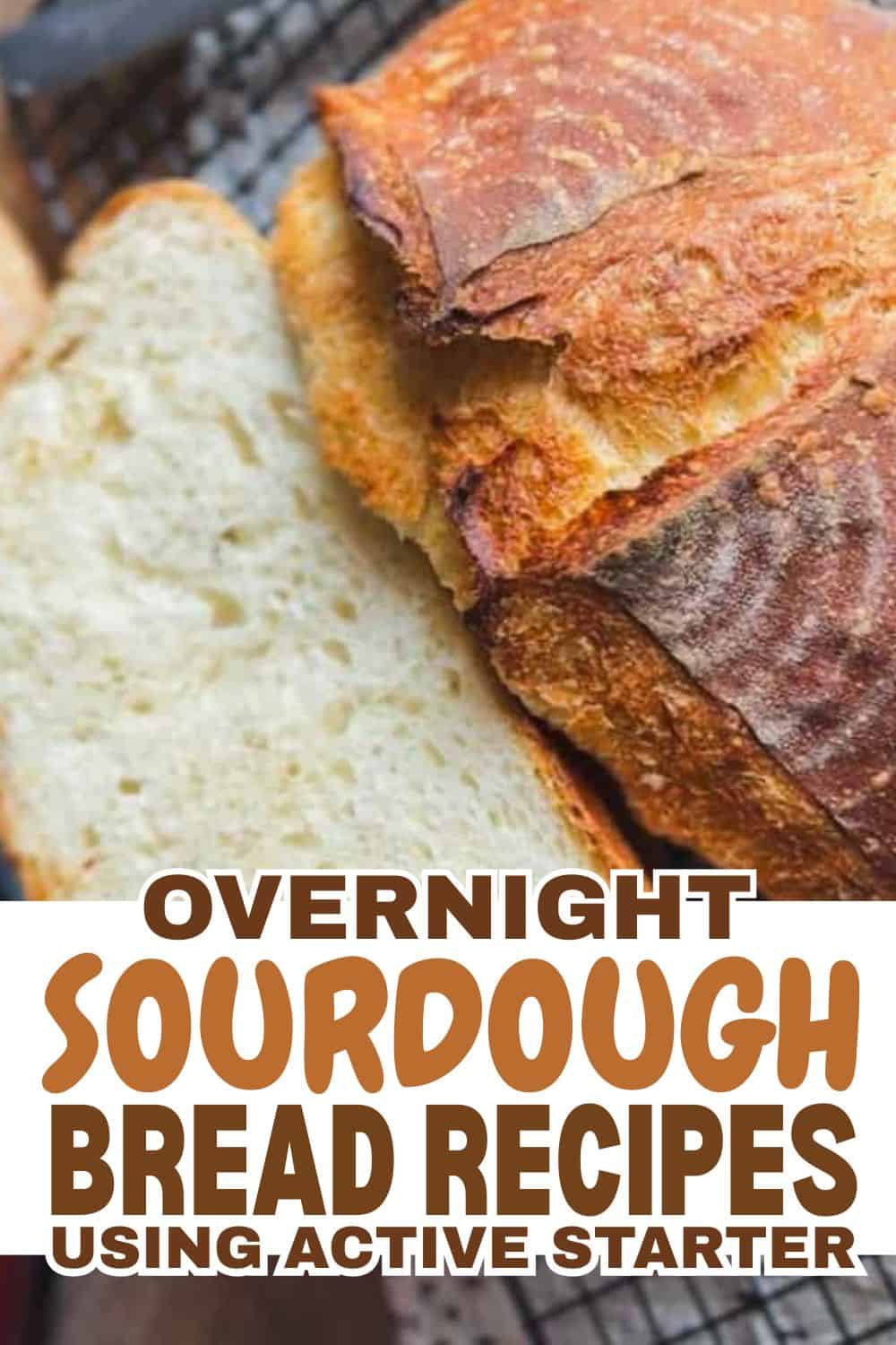 Freshly baked sourdough bread with a crusty exterior and soft interior.