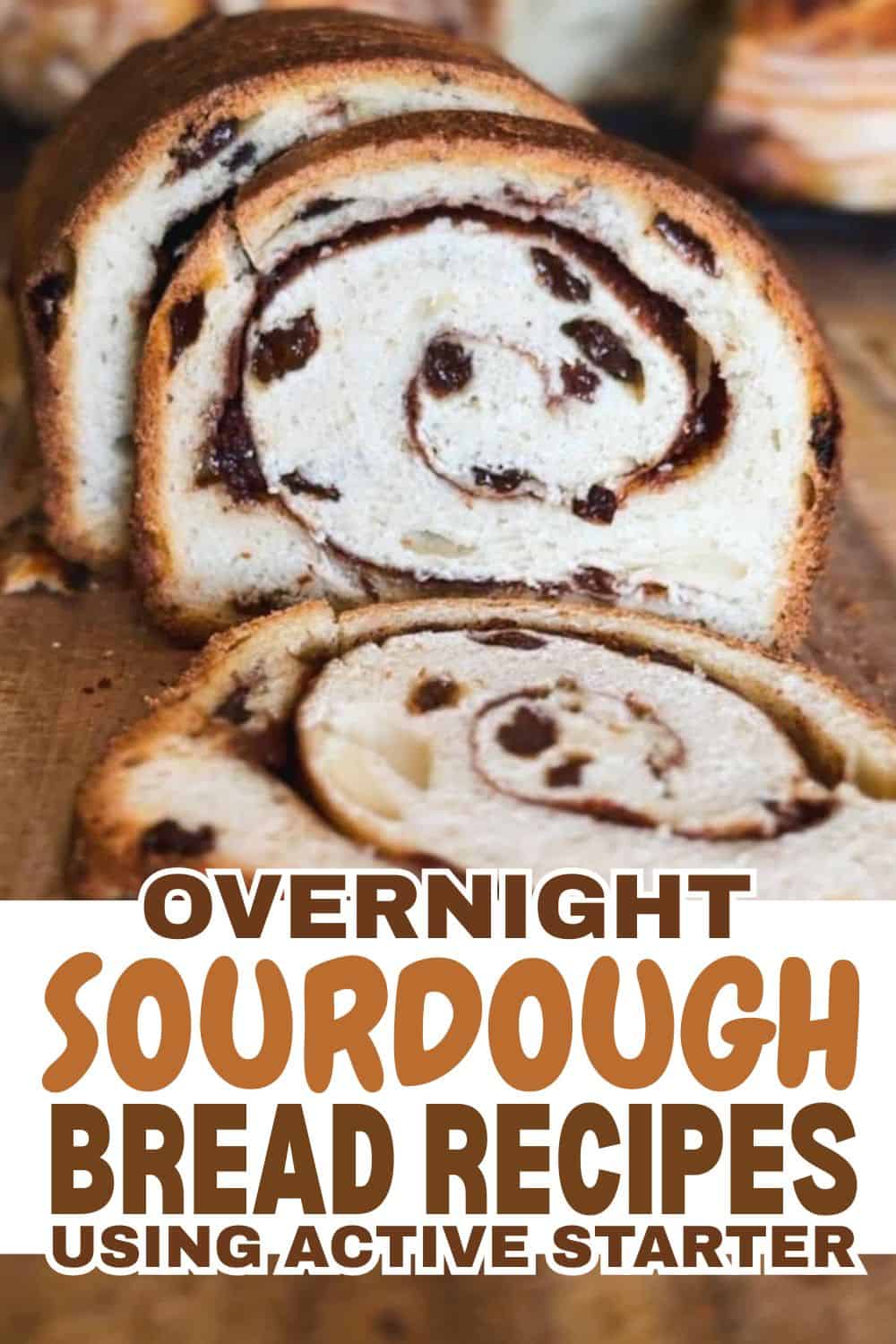 Close-up of a sliced sourdough bread roll with chocolate chips and swirl pattern.