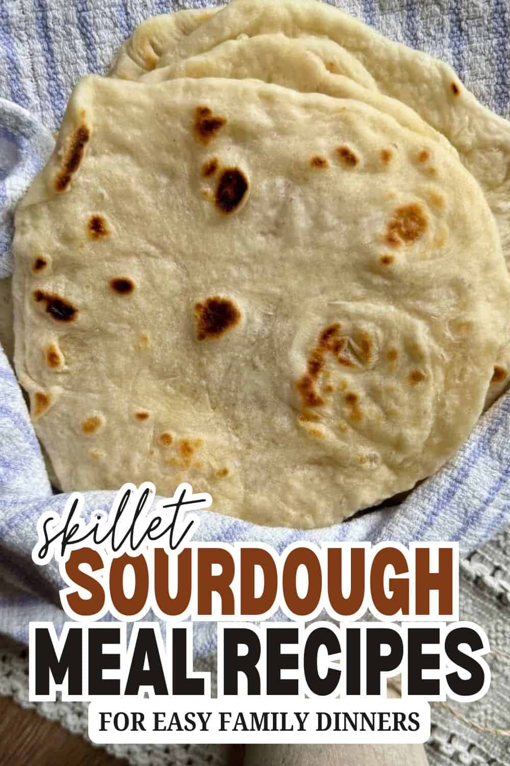 Fresh sourdough flatbreads on a cloth, perfect for meal recipes.
