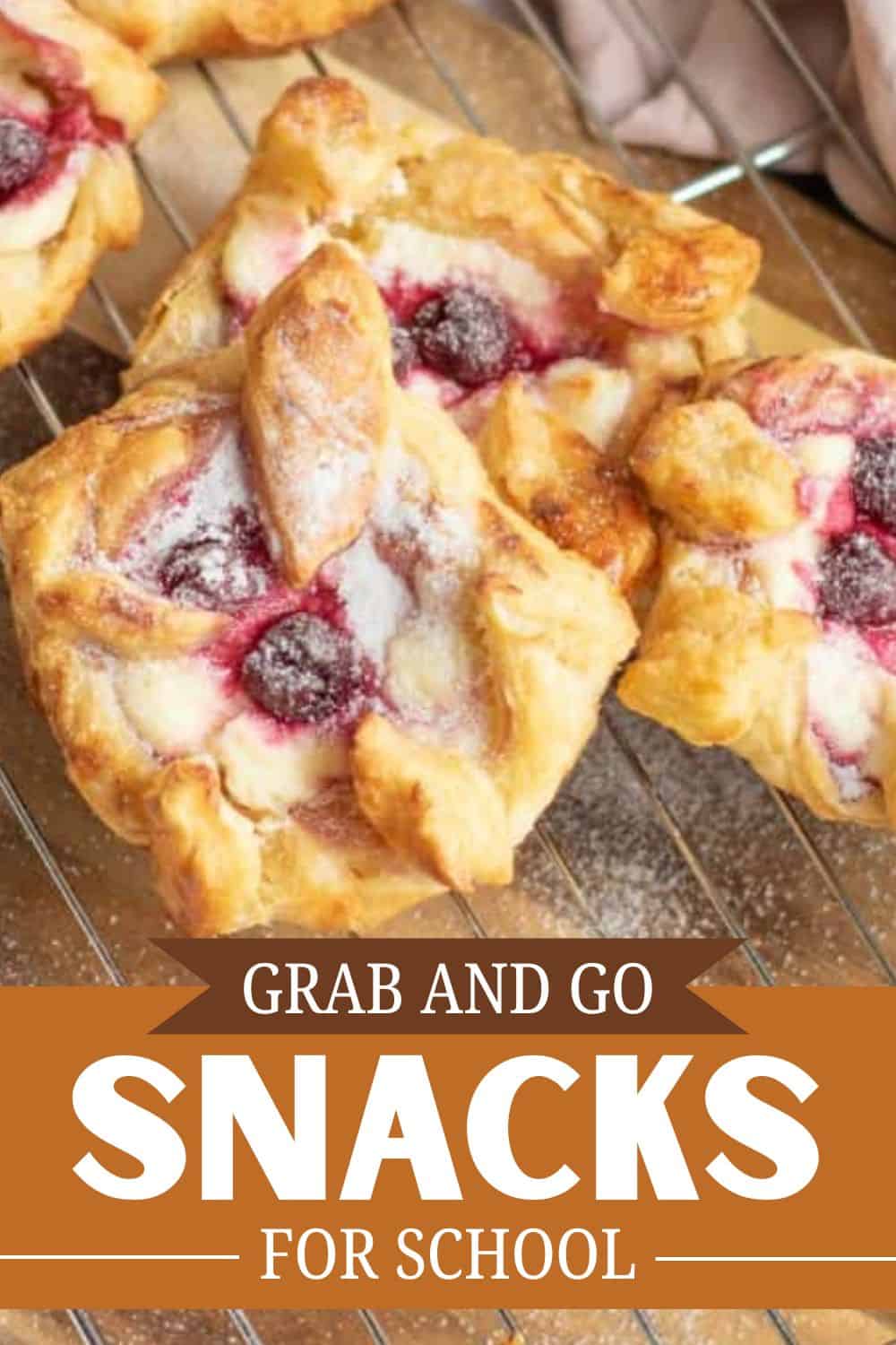Delicious homemade fruit pastries with berries and flaky crust for school snacks.