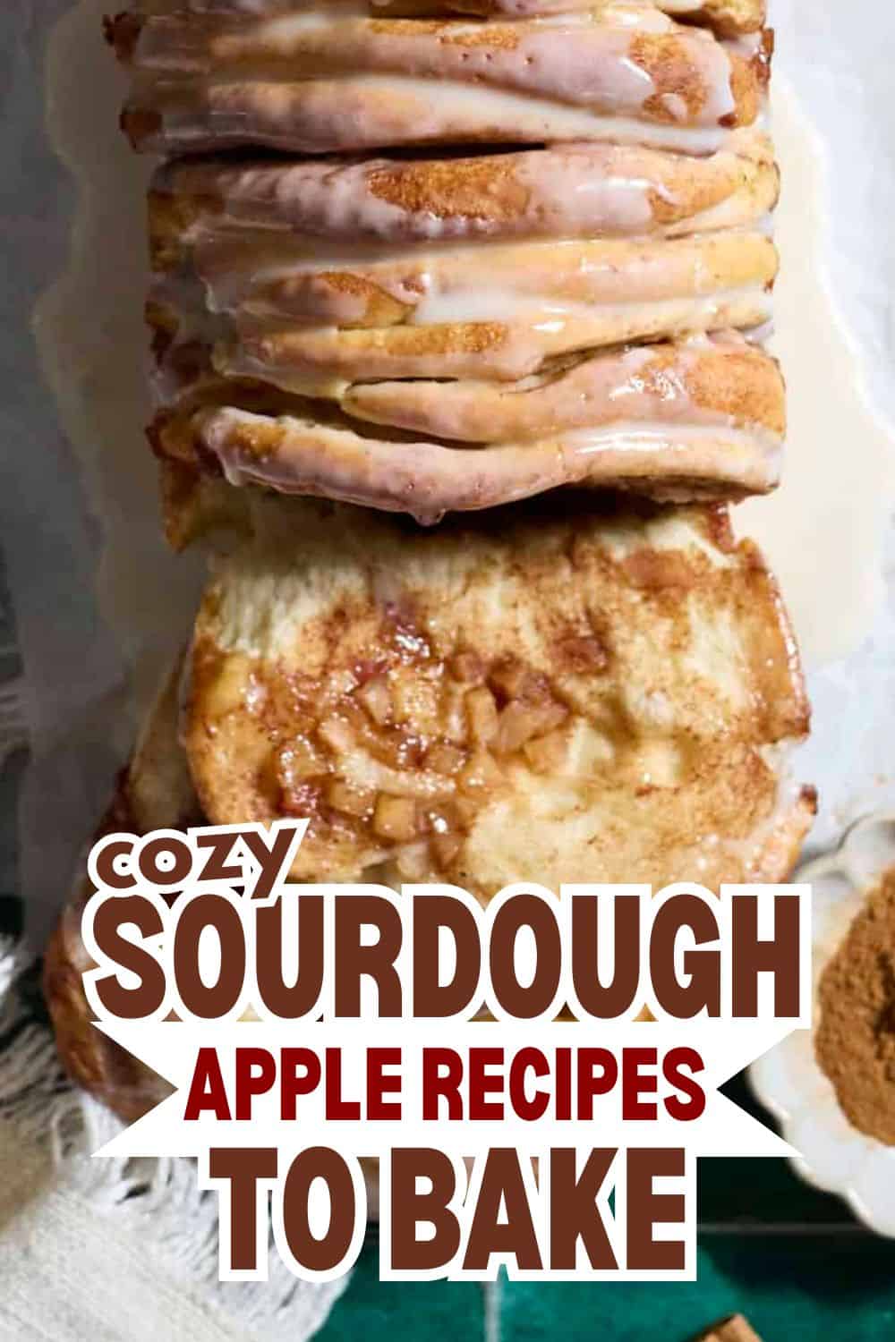 Sourdough bread with apple filling and cinnamon for baking.