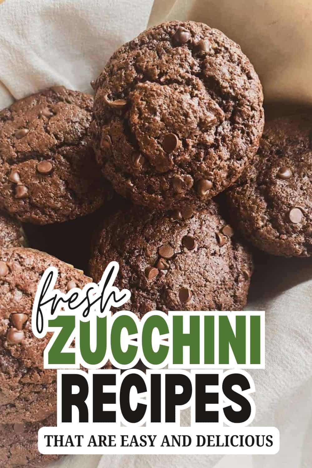 Chocolate zucchini cookies with chocolate chips, fresh baked and delicious.