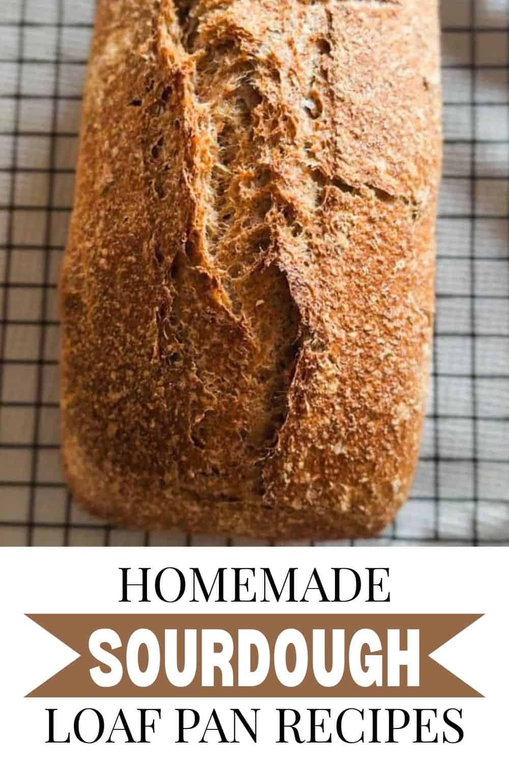 Freshly baked sourdough bread loaf with crusty exterior and rustic appearance.