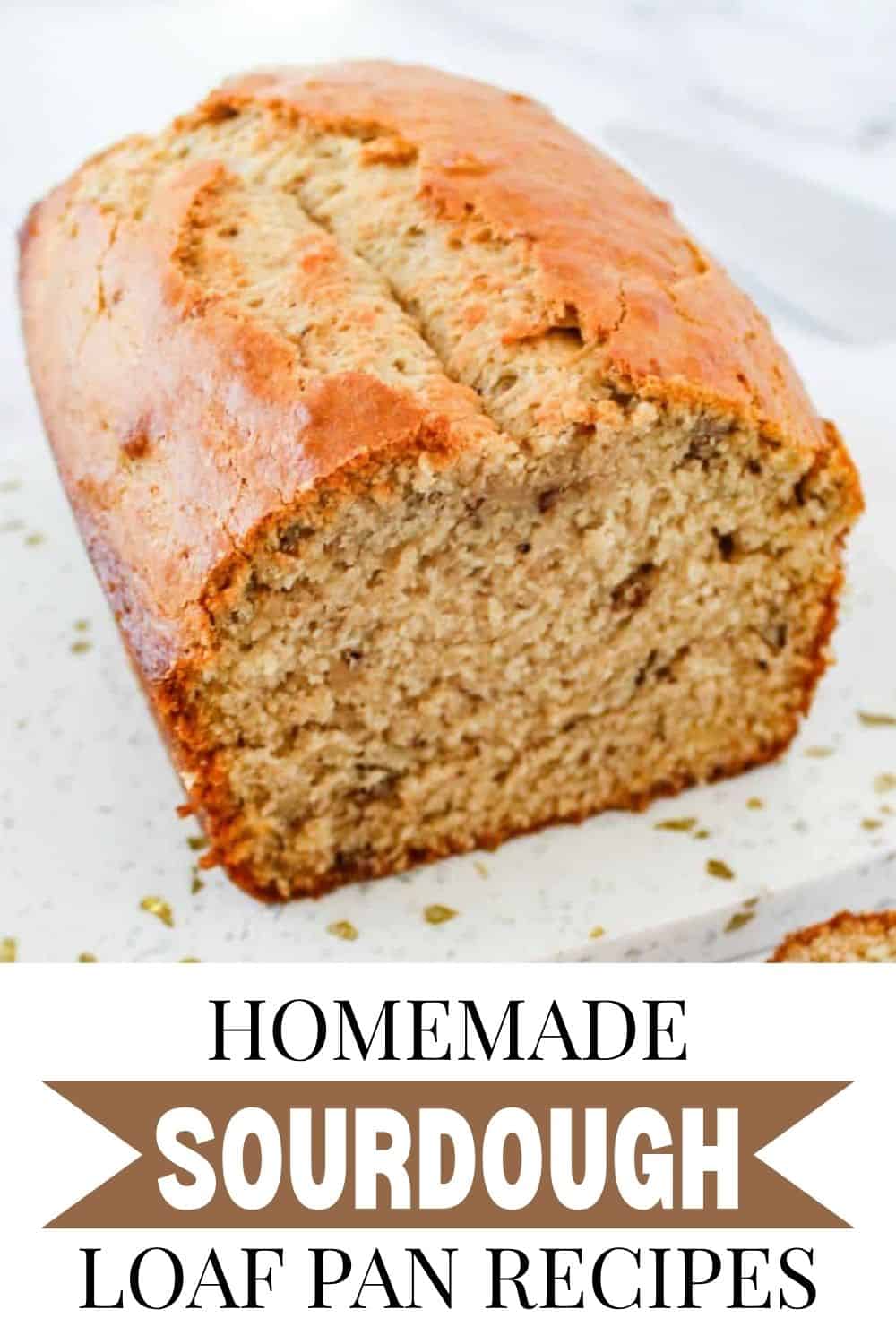 Freshly baked sourdough bread loaf with a golden crust.
